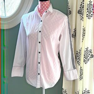 Zara Stripe Sleeve Button Down Size M